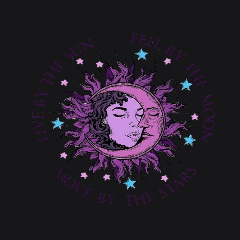 Vivre par le soleil, sentir par la lune Femme Sweat à capuche