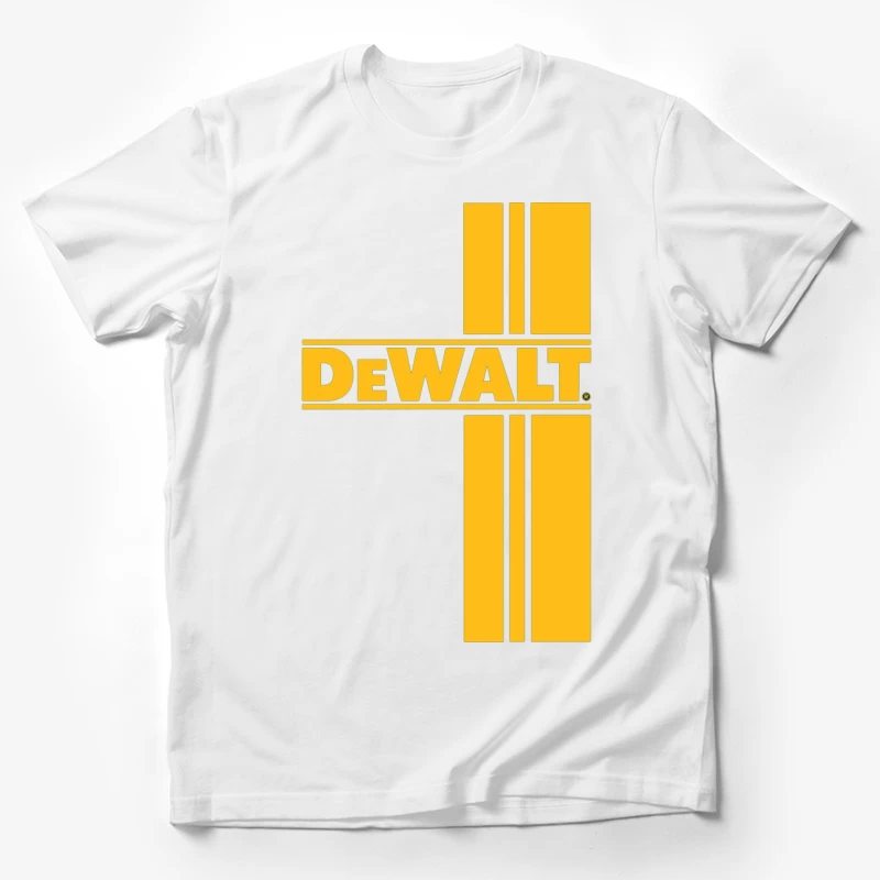 DeWalt Power Tools Brand Logo in Yellow Male T-Shirt