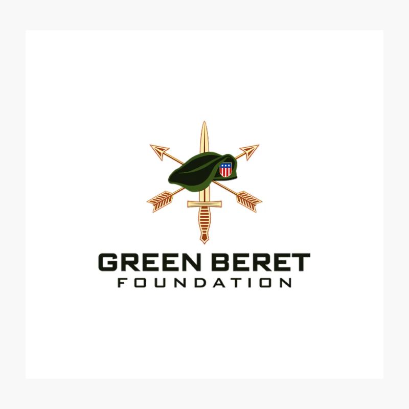 Green Beret Foundation Military Special Forces Logo Throw Pillow