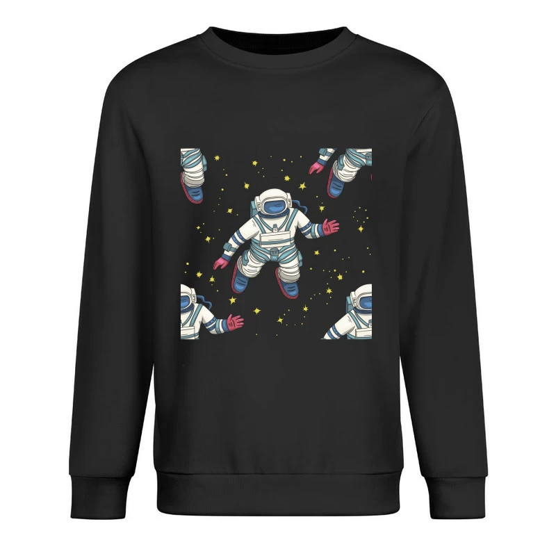 Astronautenmuster im Weltraum Herren Pullover Sweatshirt