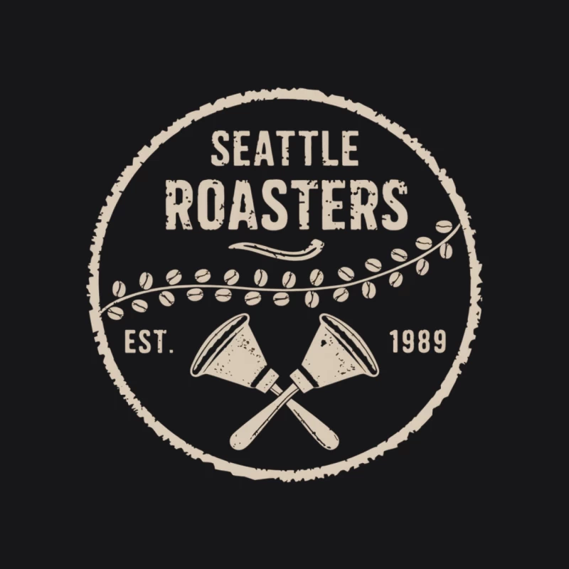 Seattle Vintage Coffee Roasters Logo with Coffee Bean Branch Female Pullover Hoodie