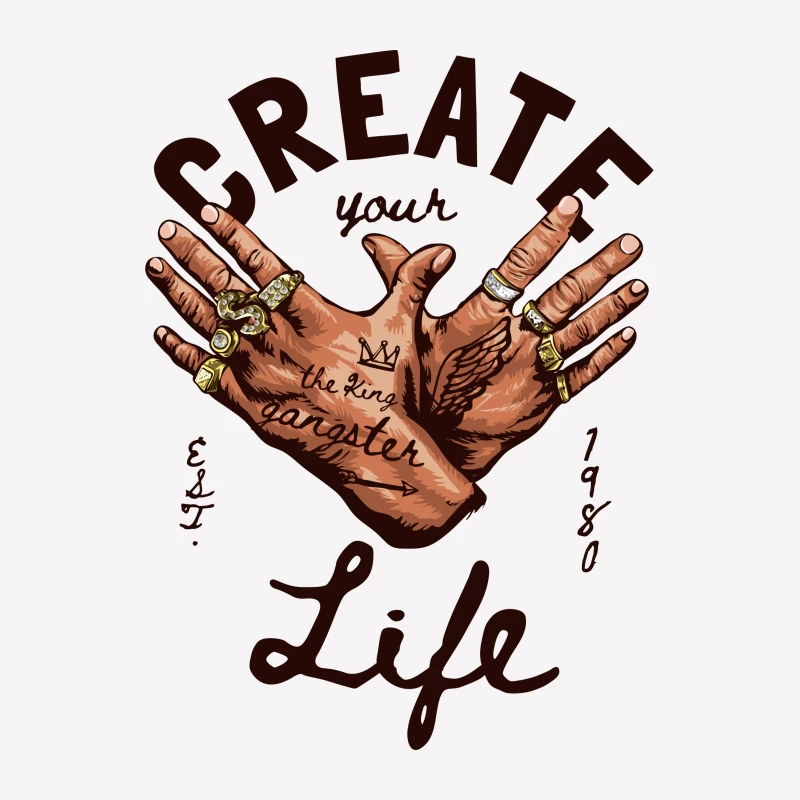 Gestalte dein Leben mit Tattoos und Ringen Herren T-Shirt