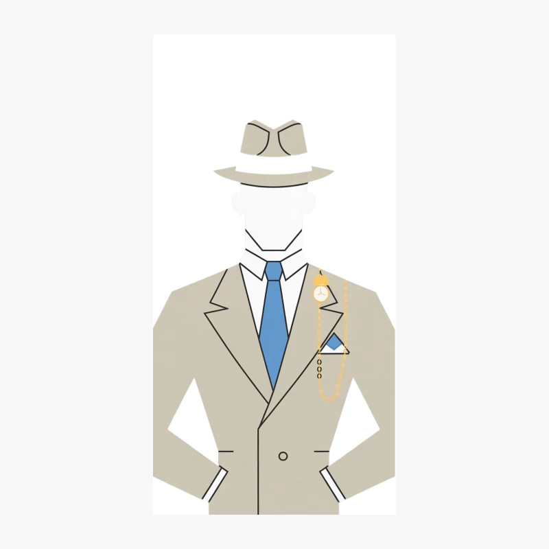 Minimalist Illustration of Invisible Man in Formal Attire iPhone Case