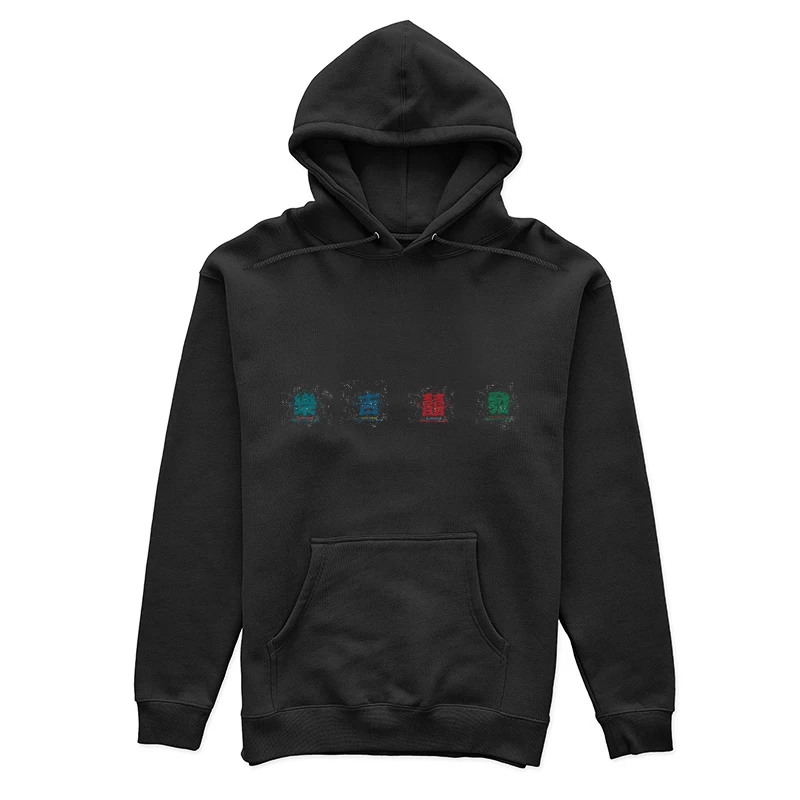 Bunte Schriftzeichen in Pop-Art-Stil Damen Pullover Hoodie