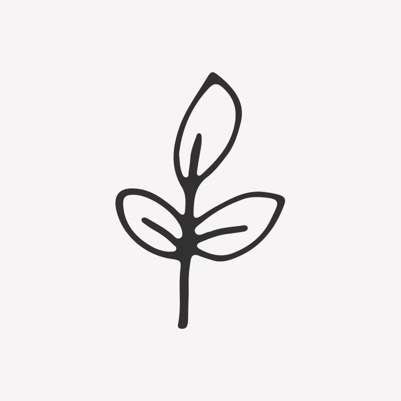 Illustrazione minimalista di pianta Maglietta Donna