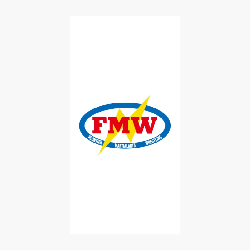 FMW Wrestling and Martial Arts Logo with Lightning Bolt iPhone Case
