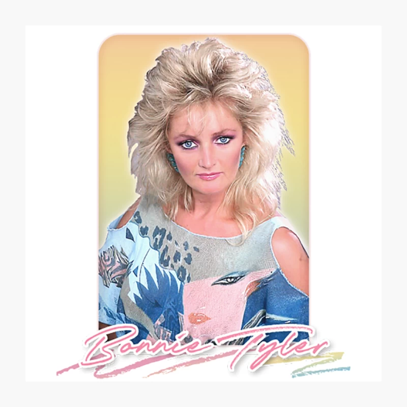 Bonnie Tyler  80s Aesthetic Fan Art Design Pin