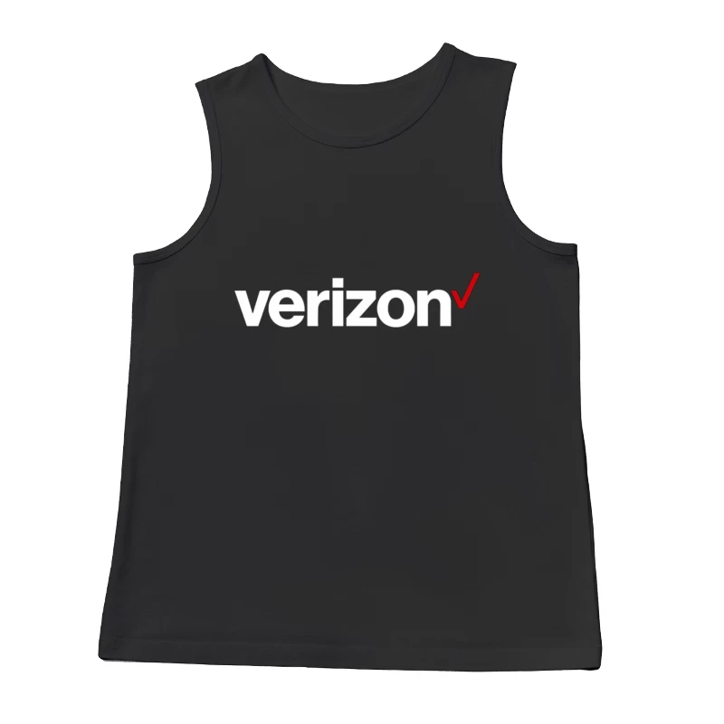 Verizon Corporate Logo with Red Checkmark Male Tank Top