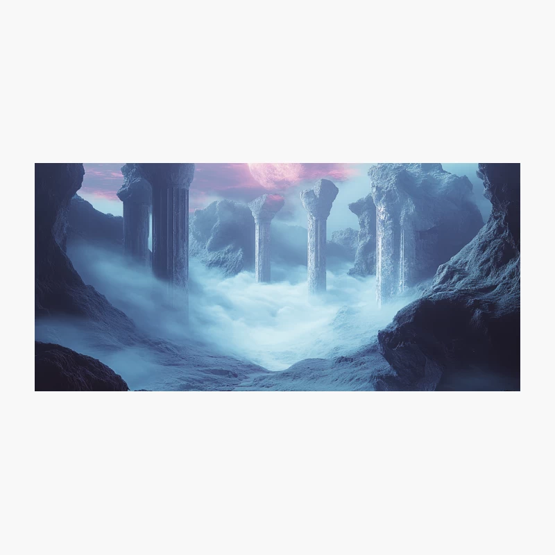 Ethereal Columns on a Misty Alien World Coffee Mug