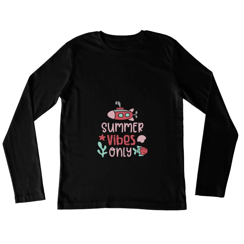 Vibes estivales sous-marines Femme Manches Longues T-Shirt