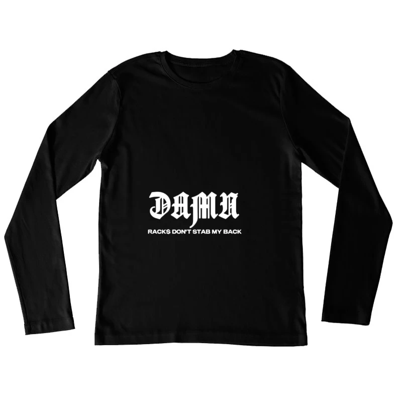 Gotische Schrift für stilvolle Mode Damen Langarm T-Shirt