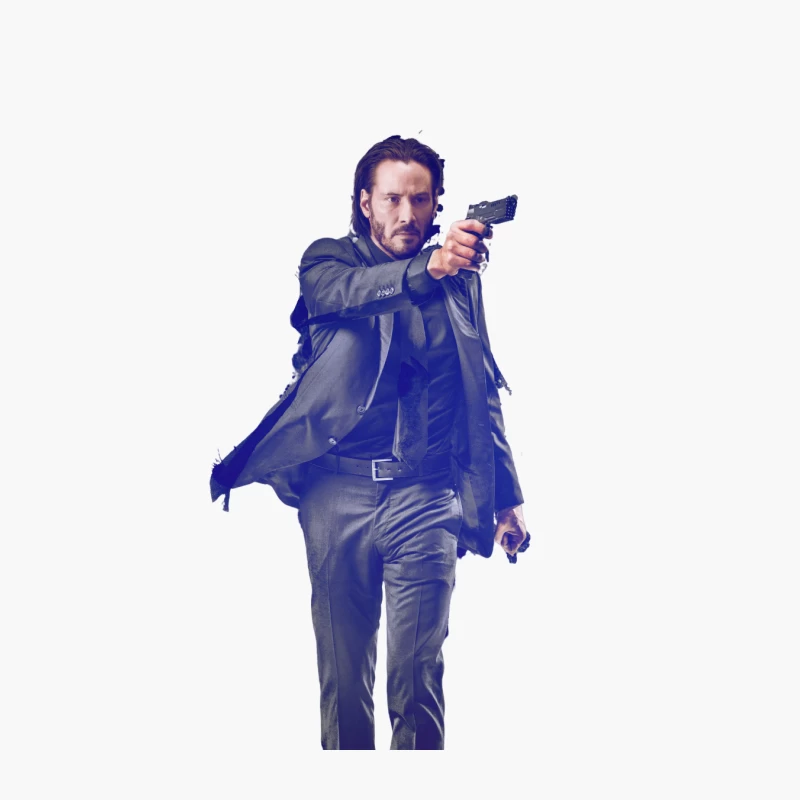 Intense Action Star Aims Gun in Dramatic Thriller Scene Cotton Tote Bag