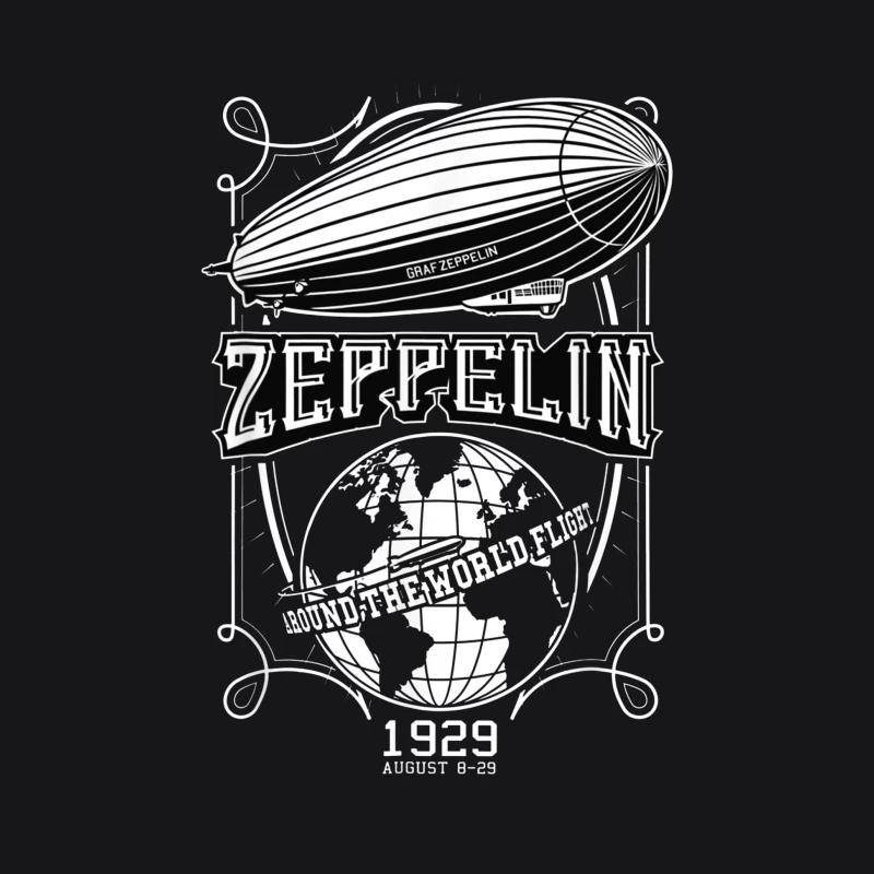 Vintage 1929 Zeppelin Airship Concert Promotional Design Male Pullover Hoodie