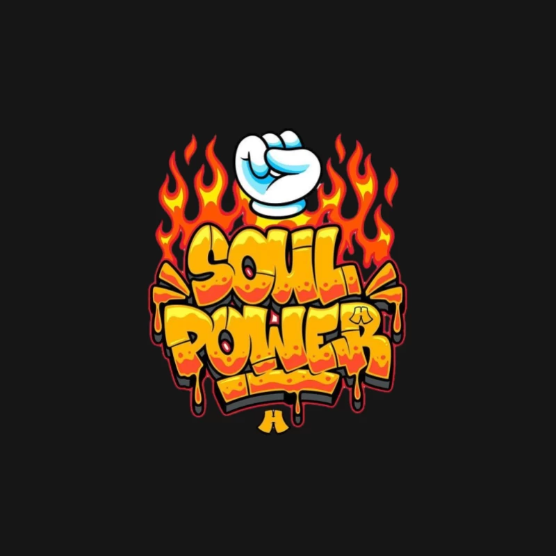 Bunte Soul Power-Graffiti-Illustration Herren Langarm T-Shirt