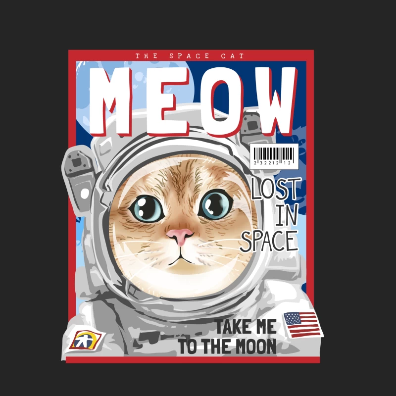 Weltraumkatze auf dem Titel des Magazins Herren Pullover Sweatshirt