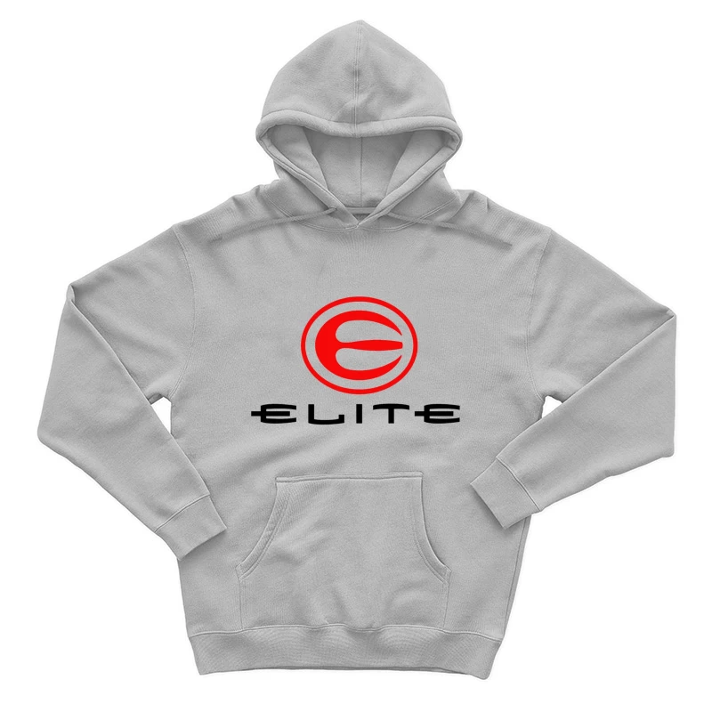 Elite Sports Brand Red and White Minimal Logo Male Pullover Hoodie