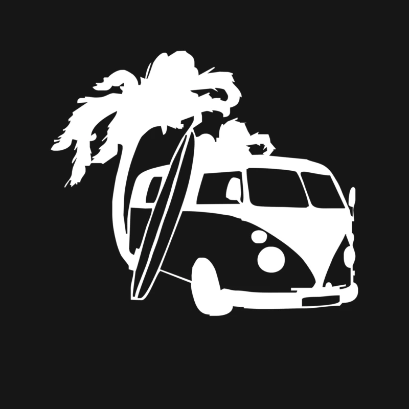 Camper Van Surf Split Retro Mouse Pad