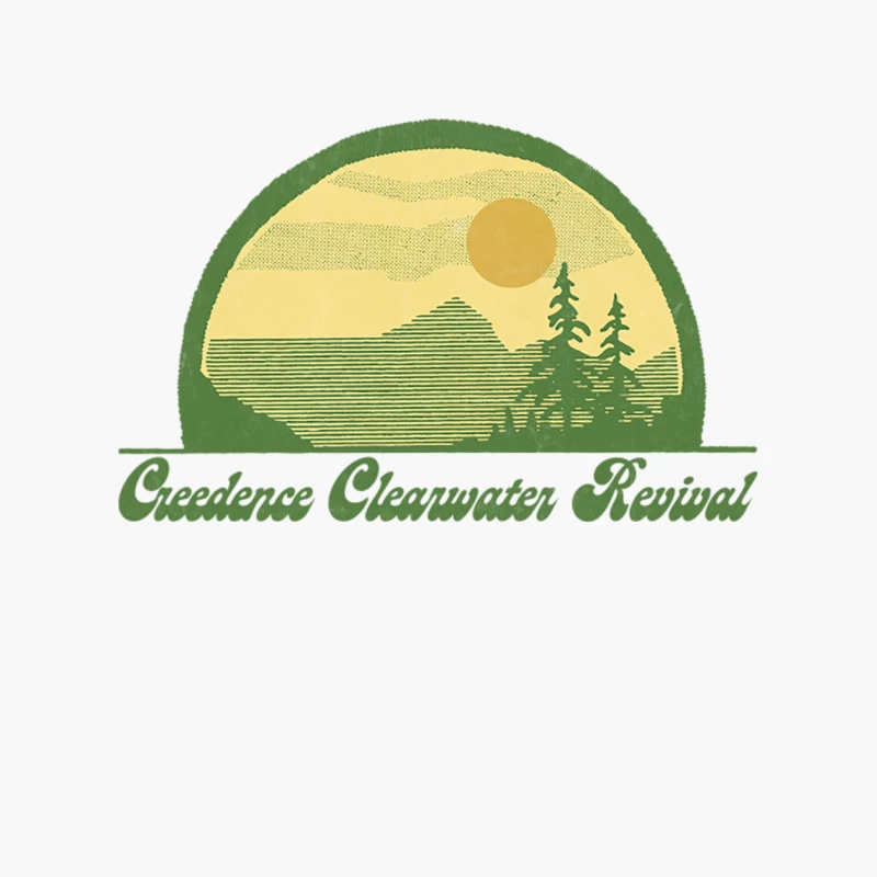 Creedence Clearwater Revival  Retro Style Sunset Design Cotton Tote Bag