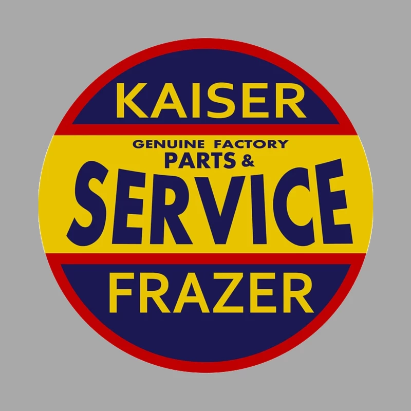 Vintage Kaiser Frazer Automotive Service and Parts Dealership Sign Male Pullover Hoodie