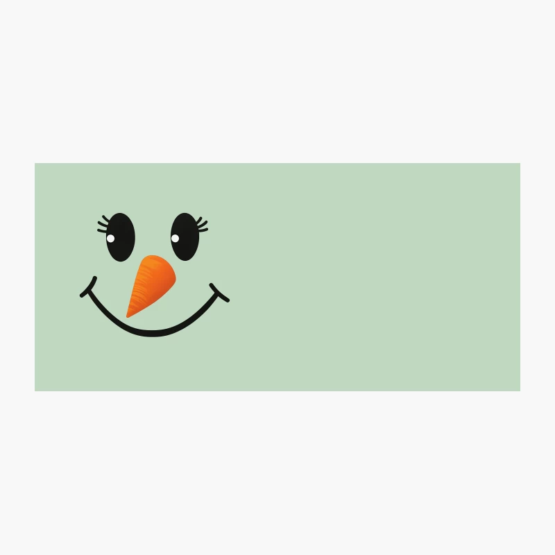 Cute Snowman Face with Carrot Nose Cartoon Illustration Coffee Mug