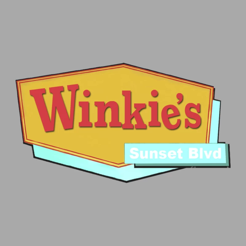 Winkie's Sunset Blvd Male Pullover Hoodie