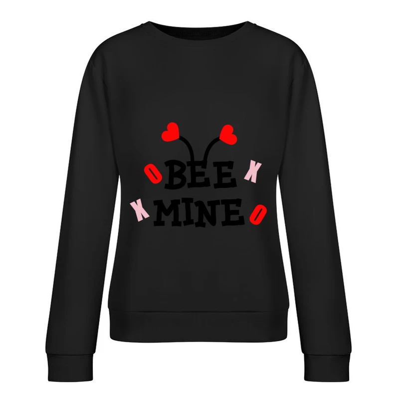 Design mignon avec des cœurs et une abeille Femme Sweat-shirt à enfiler