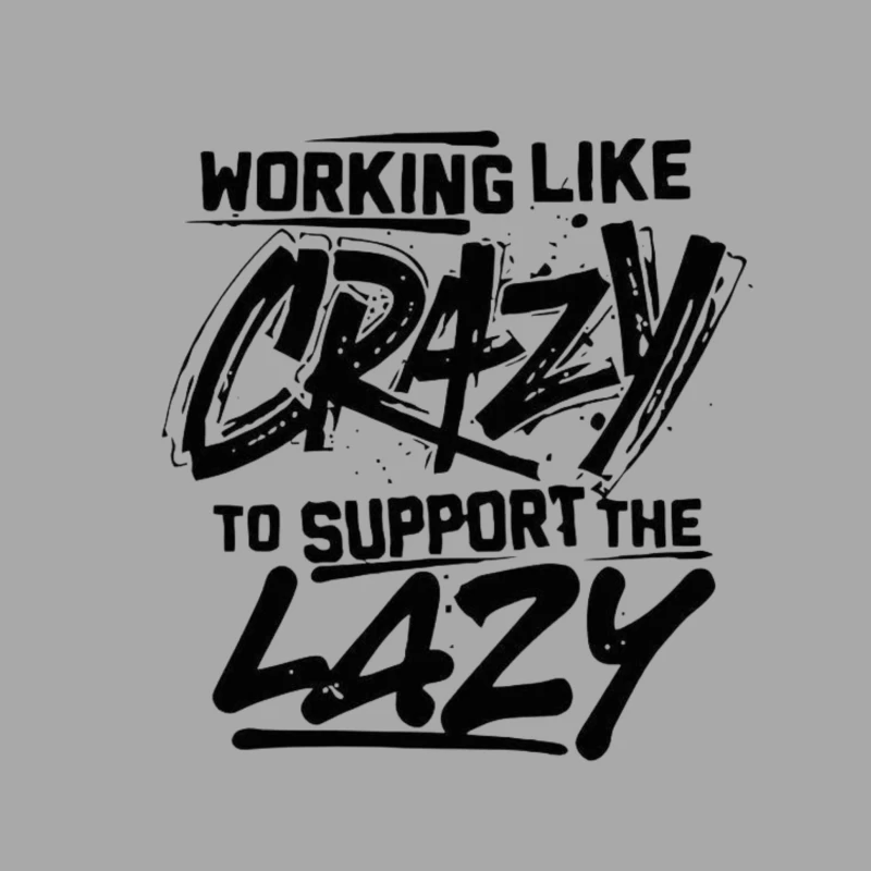 Humorous Take on Work Ethic and Laziness Male Pullover Hoodie
