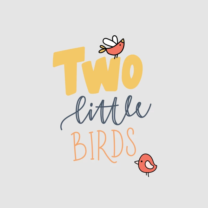 Deux petits oiseaux colorés Femme Sweat à capuche