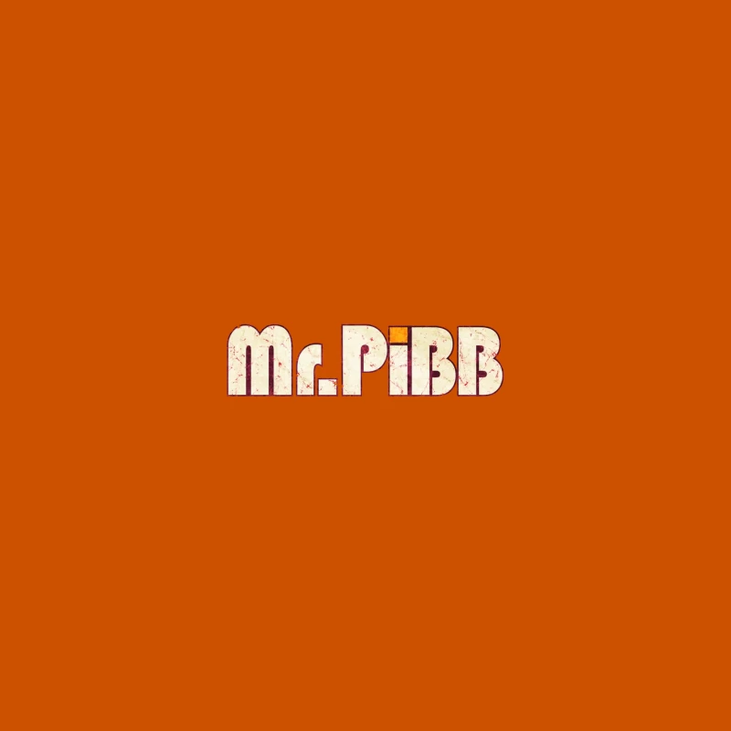 Retro Mr Pibb Soda Typography with Distressed Effect iPhone Case