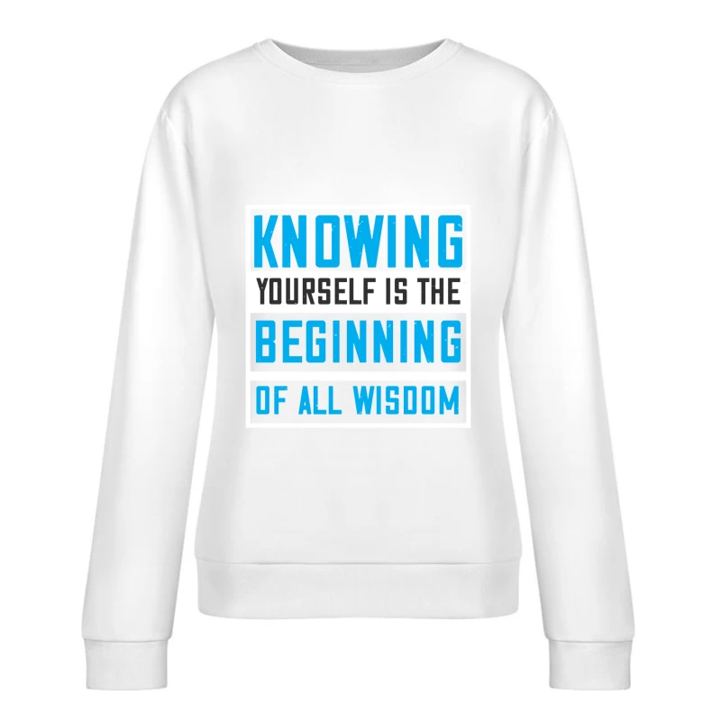 Sagesse et Connaissance de Soi Femme Sweat-shirt à enfiler