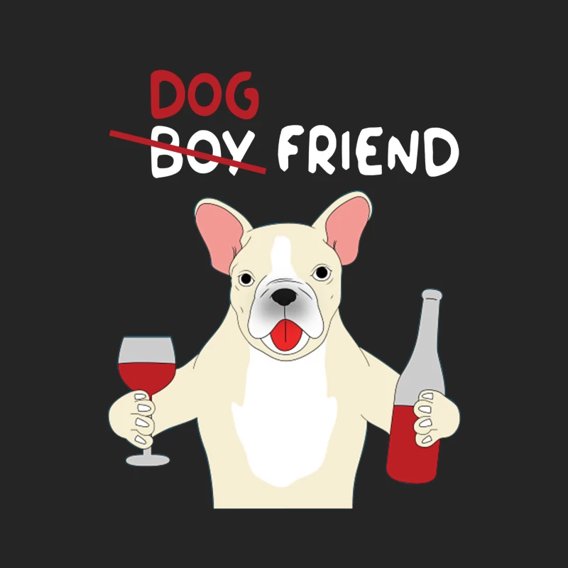 Chien avec vin et amitié Femme Sweat-shirt à enfiler