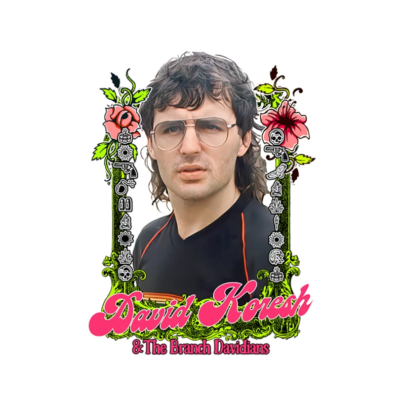 David Koresh  Retro Style Design Tapestry
