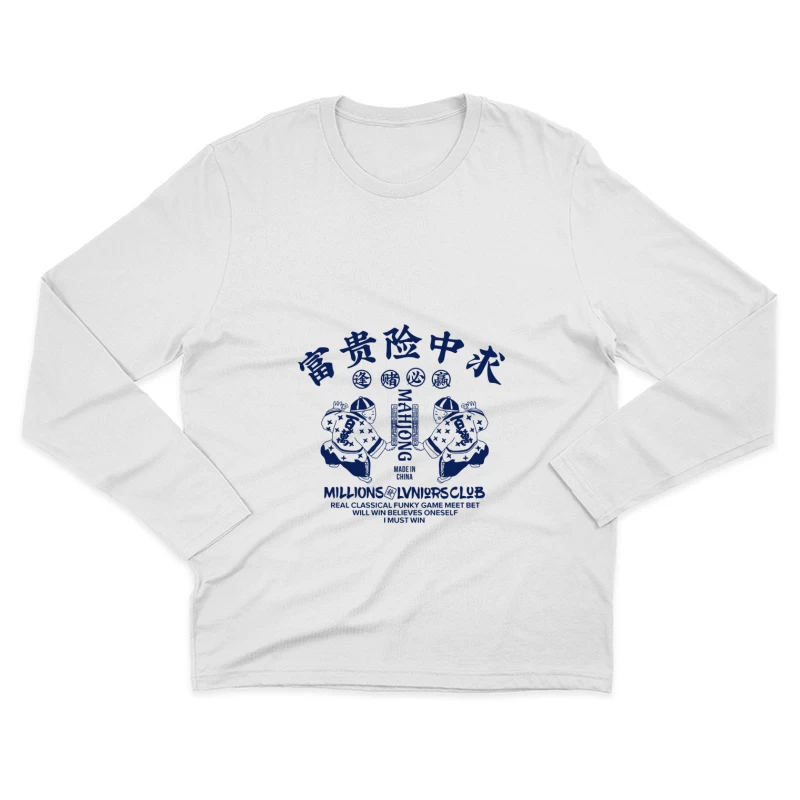 Mahjong und Kunstdesign Pullover Herren Langarm T-Shirt