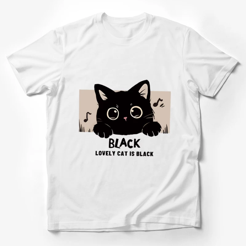 Süße schwarze Katze Herren T-Shirt