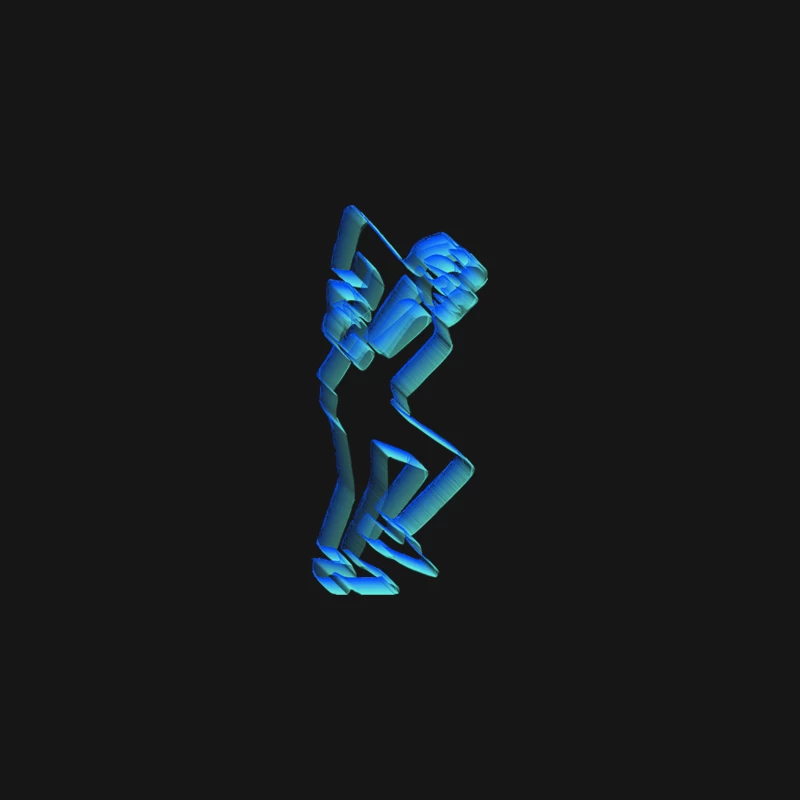 3D Neon Rudeboy Ska Man Design Desk Mat
