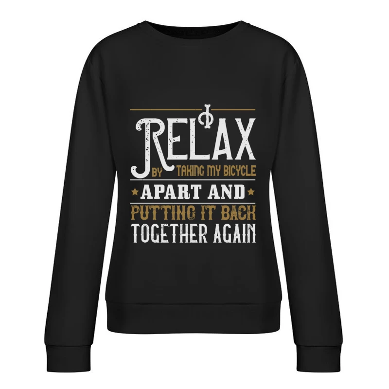 Détente et Vélo: Assemblage Créatif Femme Sweat-shirt à enfiler