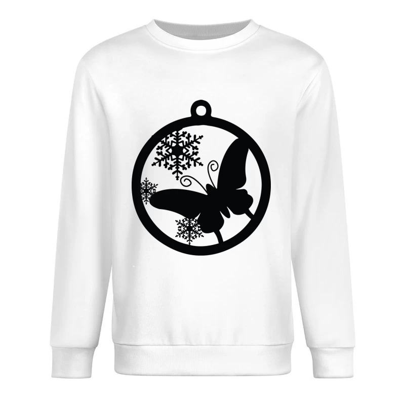 Décoration hivernale avec papillon Homme Sweat-shirt à enfiler