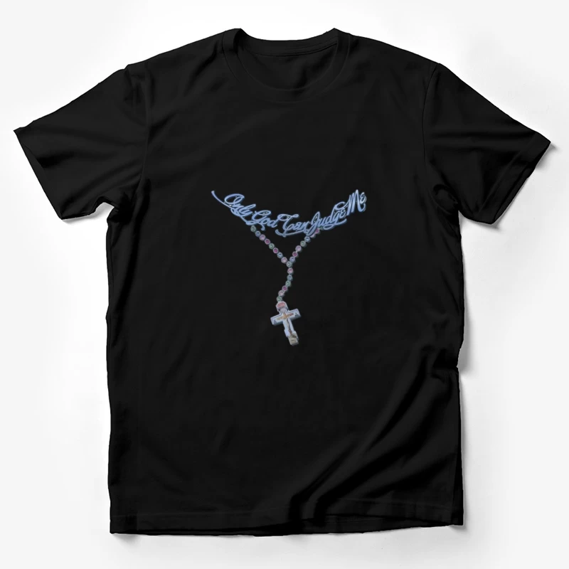Chapelet avec croix et phrase Homme T-Shirt