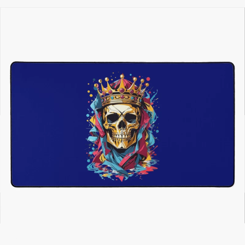 Artistic Skull with Crown Desk Mat
