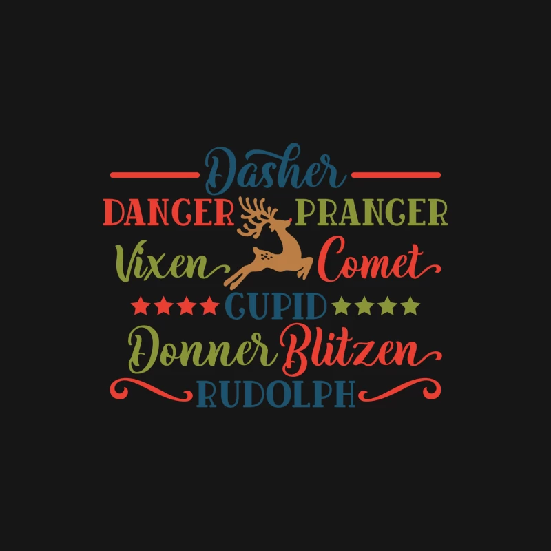 Noms des rennes de Noël Femme Manches Longues T-Shirt