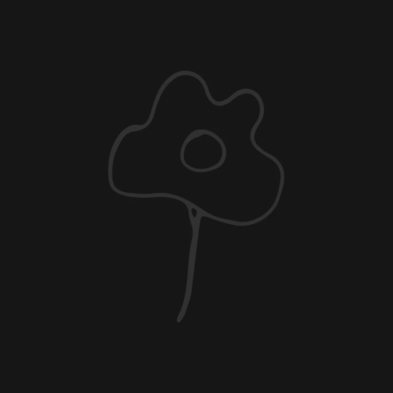 Illustration minimaliste d'une fleur Femme T-Shirt