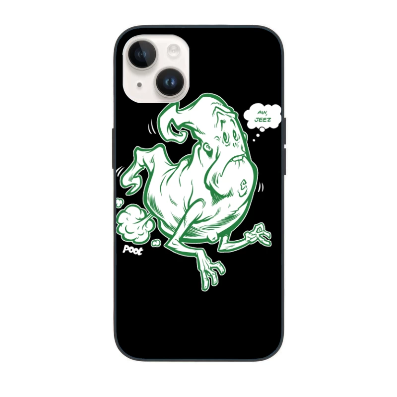 Funny Cartoon Ghost Character iPhone Case