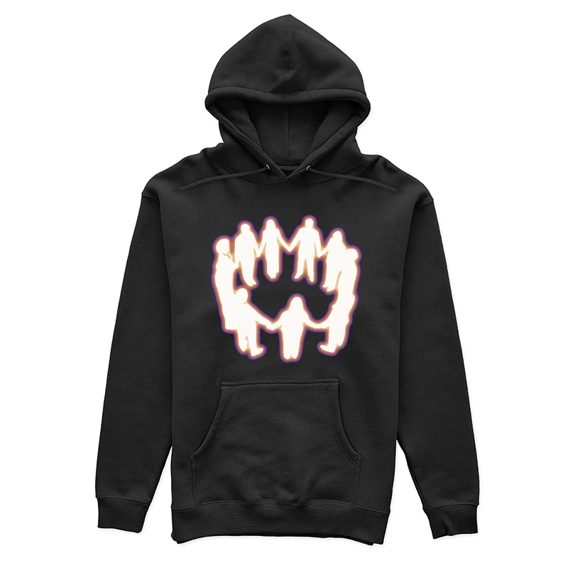 Leuchtende Silhouetten im Kreis Damen Pullover Hoodie