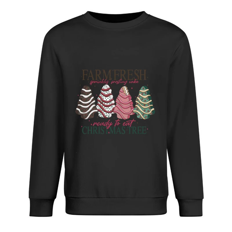 Farmfrische Weihnachtsbäume mit Streuseln Herren Pullover Sweatshirt