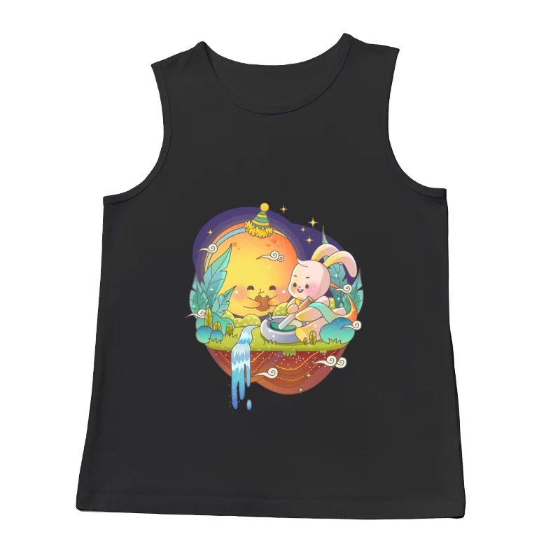 Fröhliches Mondfest mit Hase Herren Tanktops