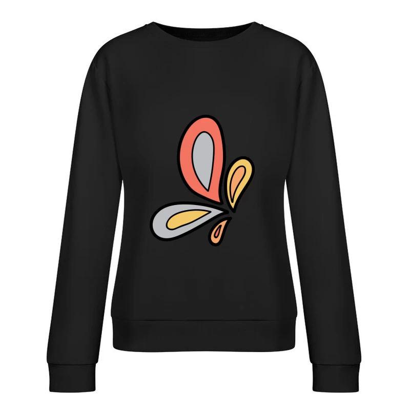 Papillon abstrait coloré Femme Sweat-shirt à enfiler