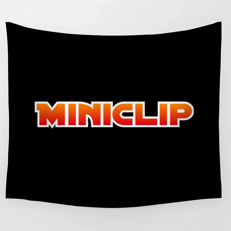 Miniclip Gaming Company Logo in Orange and Red Gradient Typography Tapestry