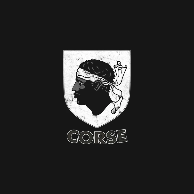 Corsica -- Vintage Style Crest Design Desk Mat