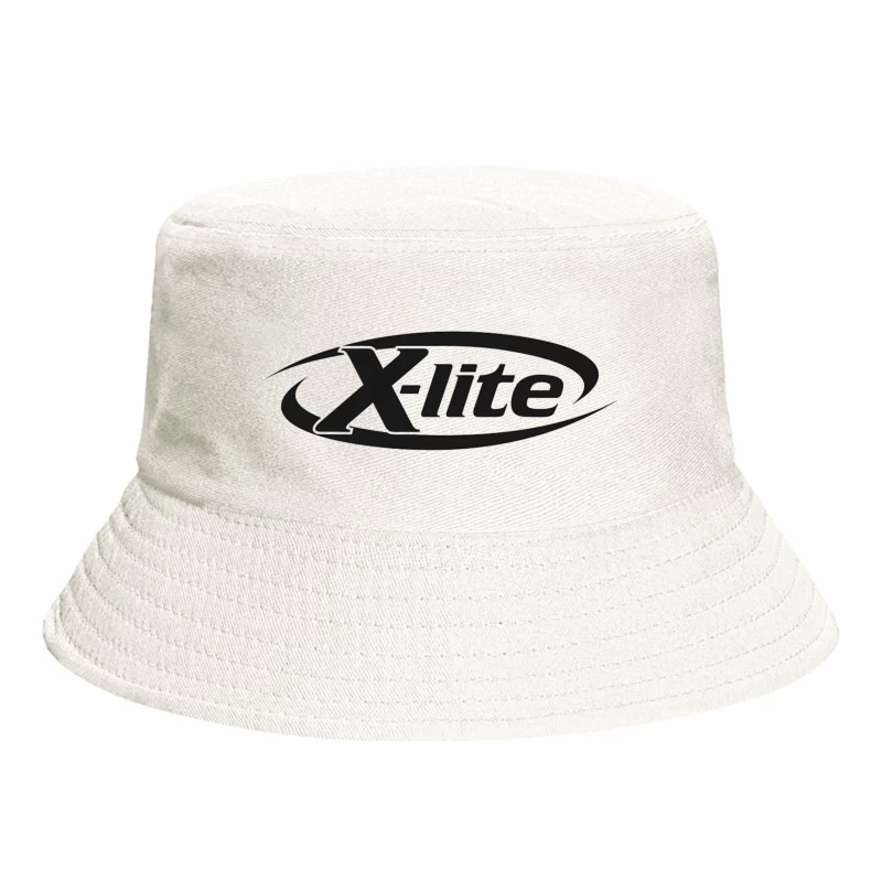 X-lite Black and White Brand Logo Design Bucket Hat