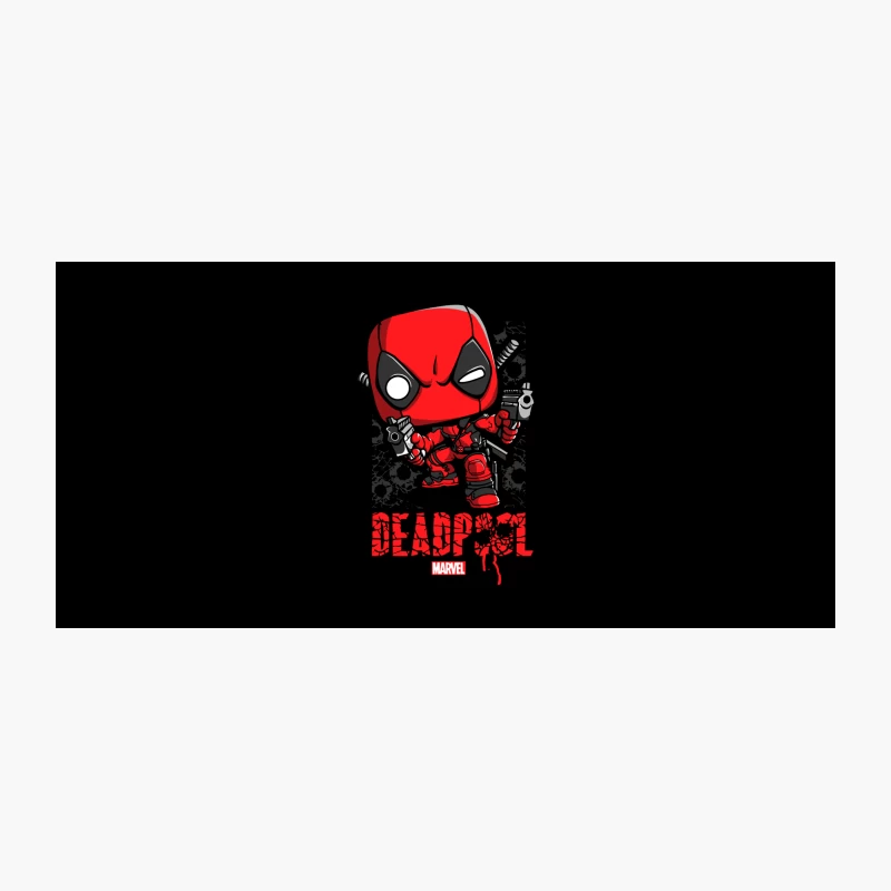 Stylized Deadpool Marvel Superhero Cartoon Design Coffee Mug